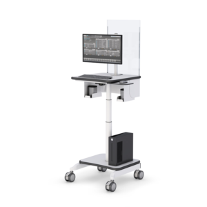 Mobile Computer Cart with Monitor Arm