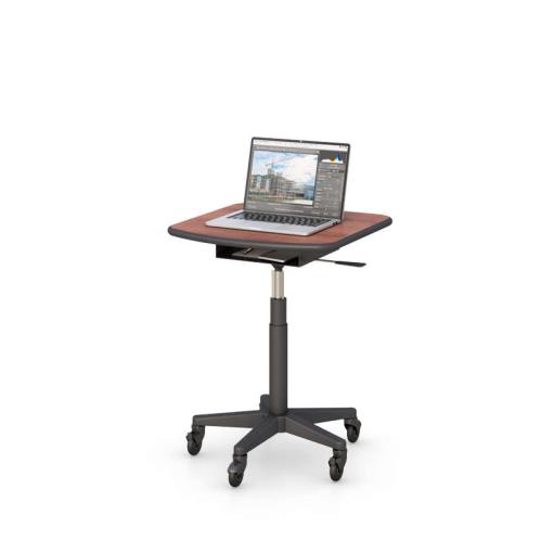 771883 ergonomic laptop computer stand with double wheeled casters