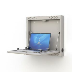 772083 lockable wall mounted workstation for laptop computer