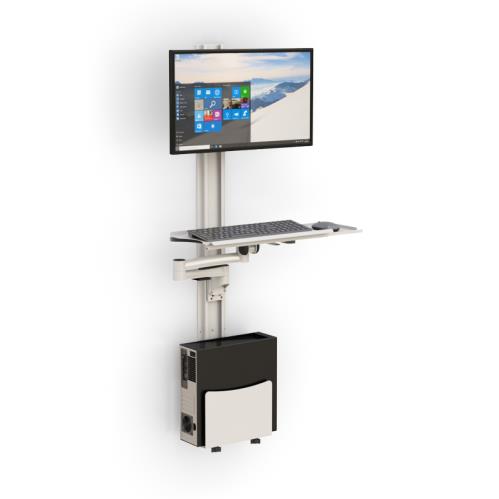 772475 adjustable wall mounted industrial computer station