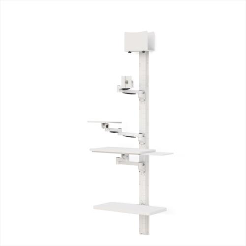 772616 06 complete computer system wall mount with printer platform