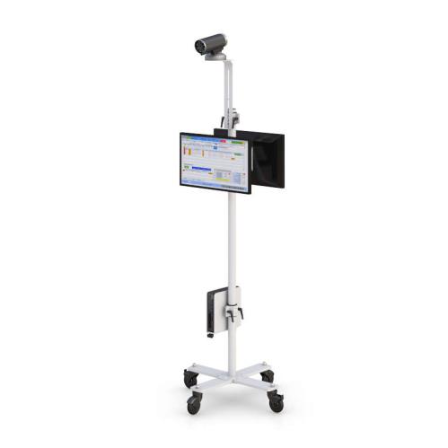 772816 mobile tablet dual monitor scanning cart