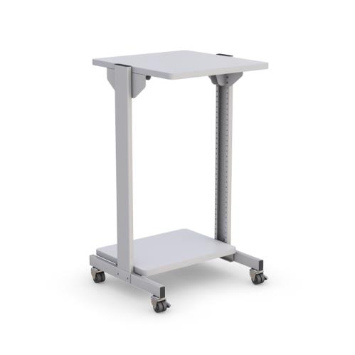 772823 mobile computer utility cart with dual shelves
