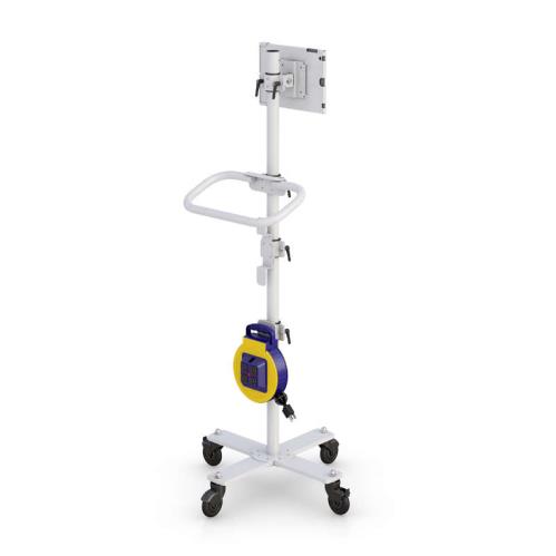 772844 mobile ipad tablet communications cart with power accessory and handle