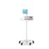 772912 mobile tablet cart with safety locking wire basket option 2b