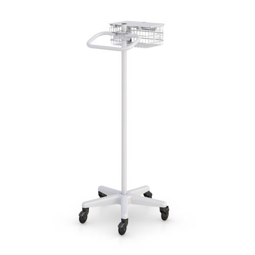 772912 mobile tablet cart with safety locking wire basket