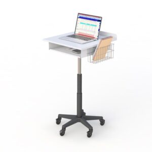 Mobile Computer Cart with Wheels: Convenient Storage and Efficient shelf