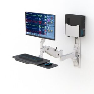 Ergo Ville Medical Furniture: Maximize Efficiency with Computer Workstation Wall Mount - Secure and Durable Installation